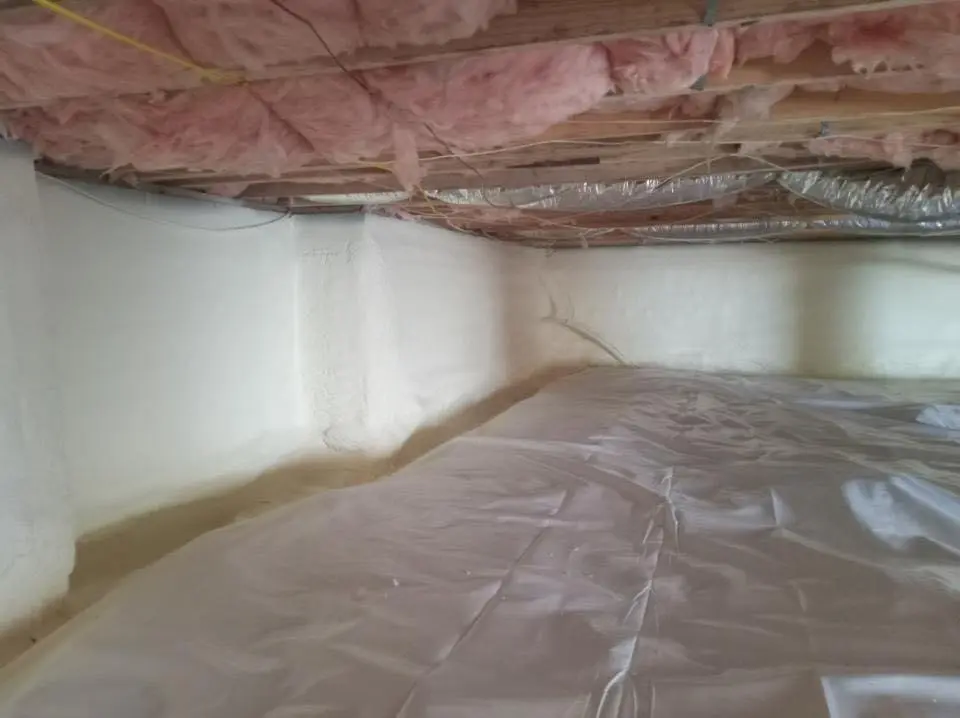 Crawl space encapsulation with closed-cell spray foam for Attic Insulation in Pewaukee